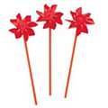 Pinwheel w/ Logo, RED Plastic 4" dia